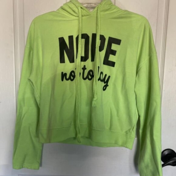 🎈2/$15🎈Nope not today semi crop sweats top - Picture 2 of 4